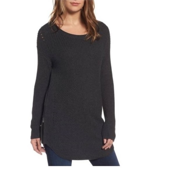 Caslon Rib Knit Cotton Tunic - Picture 1 of 4